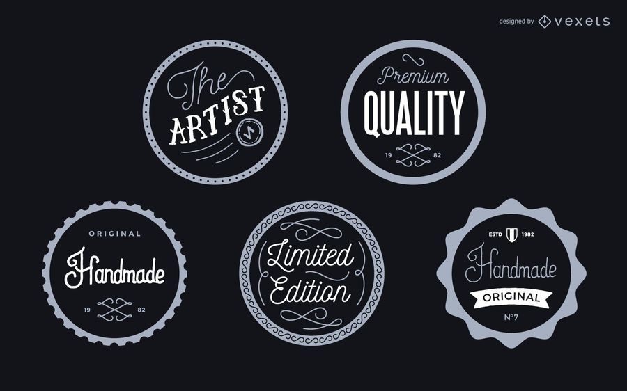 Vintage label badges set Vintage label badges set