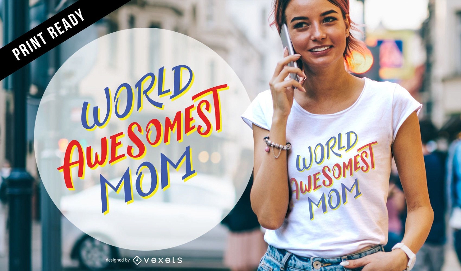 World awesomest mom t-shirt design