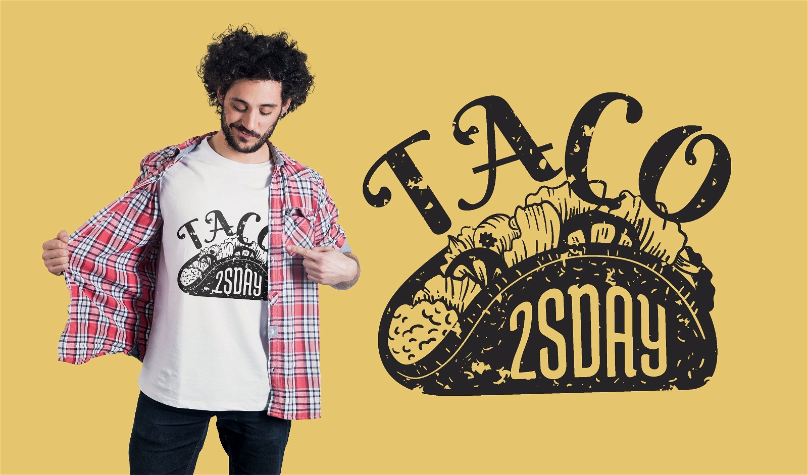 Design da camiseta Taco Tuesday