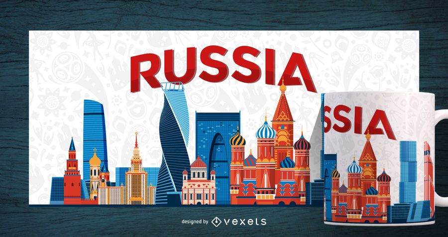 Russia city landscape mug print Russia city landscape mug print