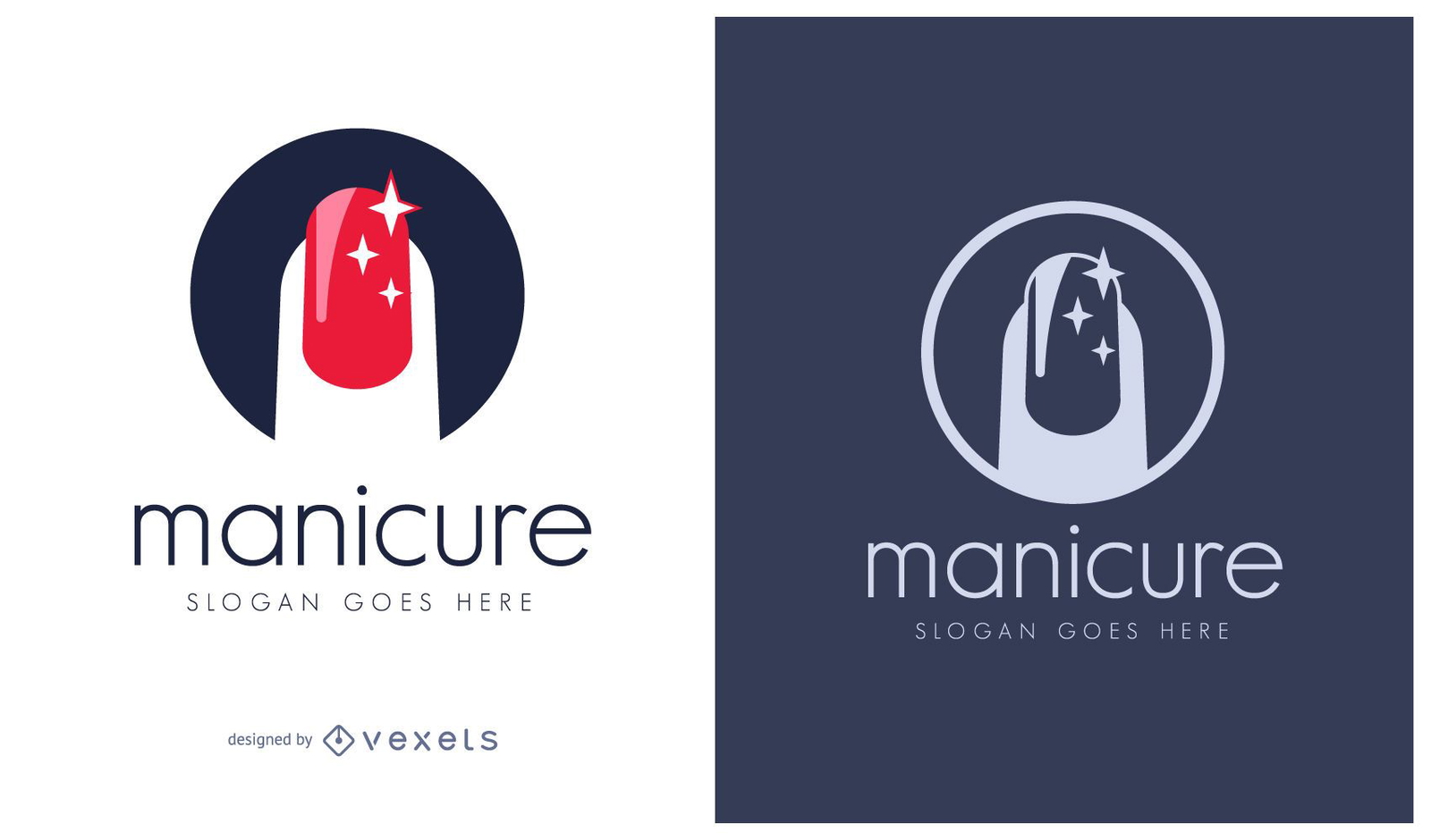 Logo de cosméticos de manicure