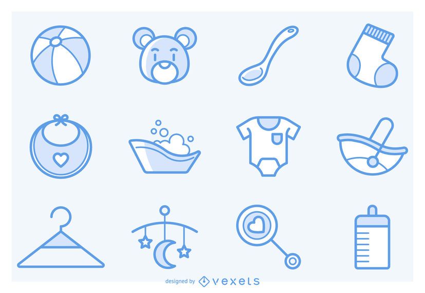Baby icons set Baby icons set