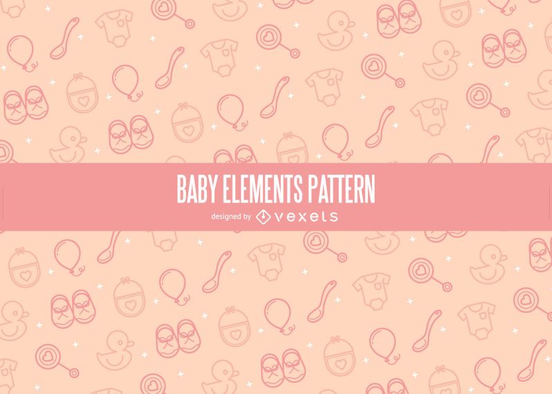 Stroke baby elements pattern Stroke baby elements pattern