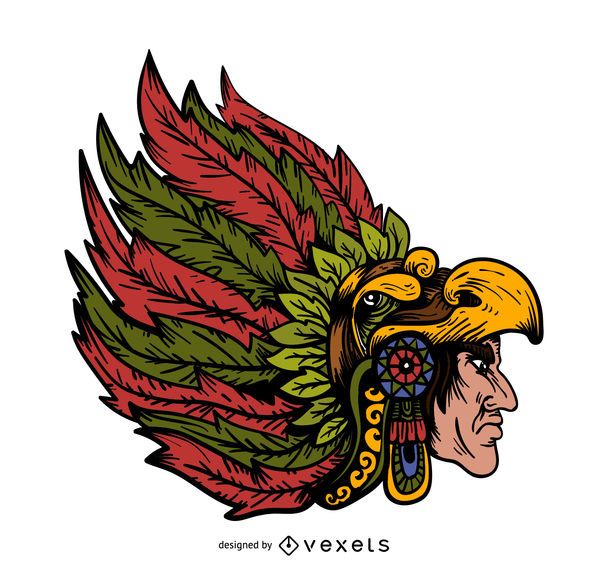 Indian chieftain head illustration Indian chieftain head illustration
