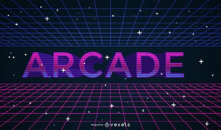 Ilustración de arcade geométrica Ilustración de arcade geométrica