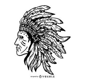 Native american chieftain stroke