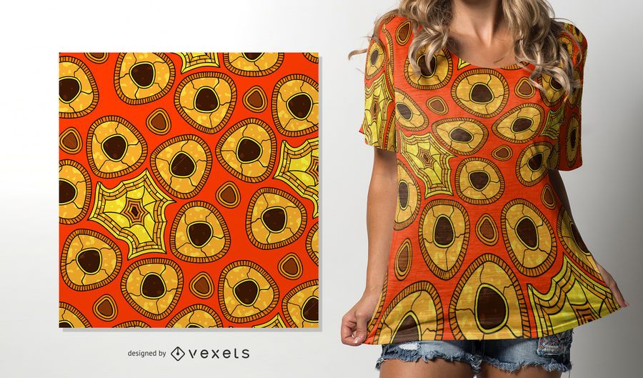 Cores quentes padrão Africano Cores quentes padrão Africano