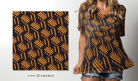 Yellow lines seamless African pattern