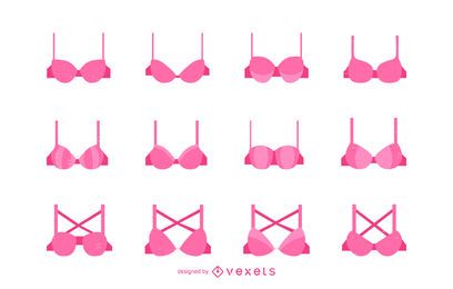 Women bra illustration set