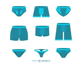 Men underwear illustration set