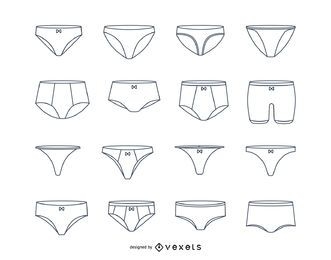 Women underwear stroke set