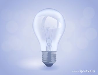 Ilustração realista de lâmpada