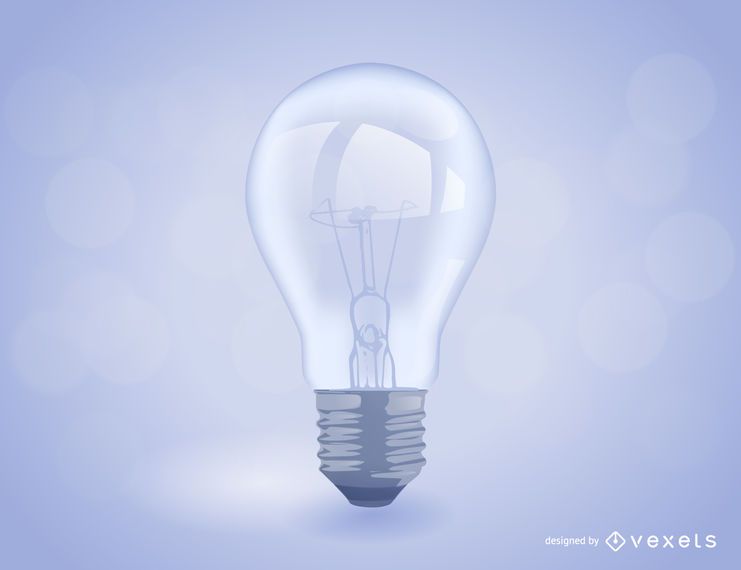 Realistic light bulb illustration Realistic light bulb illustration