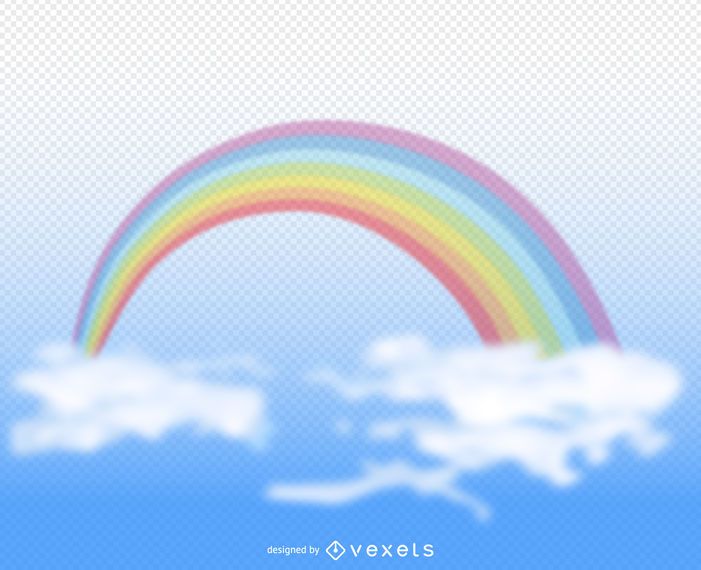 Ilustración del arco iris transparente Ilustración del arco iris transparente