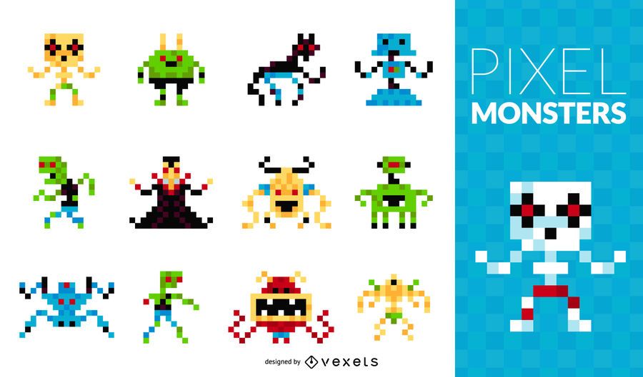 Pixel monsters set Pixel monsters set
