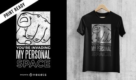 Design de t-shirt de espaço pessoal Design de t-shirt de espaço pessoal