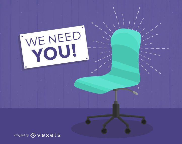 Vacant chair job hiring illustration Vacant chair job hiring illustration