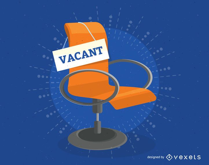 Vacant chair job hire illustration Vacant chair job hire illustration