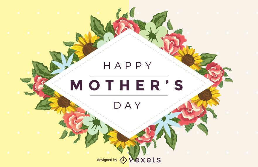 Vector de detalle floral feliz día de la madre Vector de detalle floral feliz día de la madre