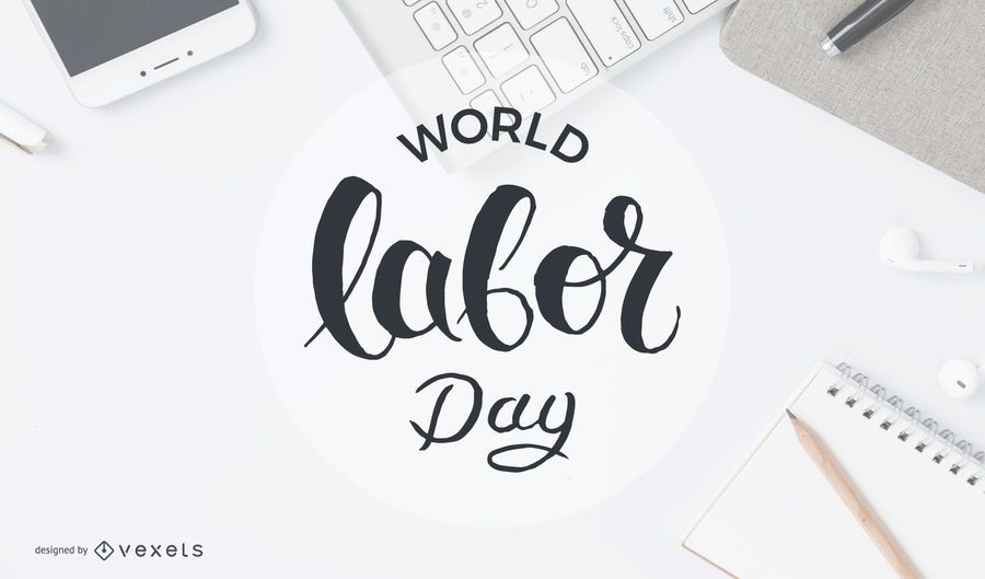 World labor day circle badge World labor day circle badge