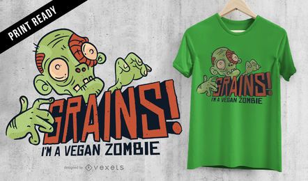 Grains vegan zombie t shirt design Grains vegan zombie t-shirt design