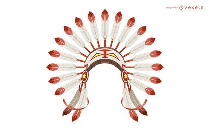 Indian feather headdress illustration Indian feather headdress illustration