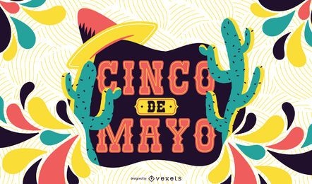 Ilustración colorida del Cinco de Mayo