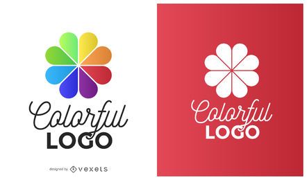 Logo de flor de circulo colorido Logo de flor de circulo colorido