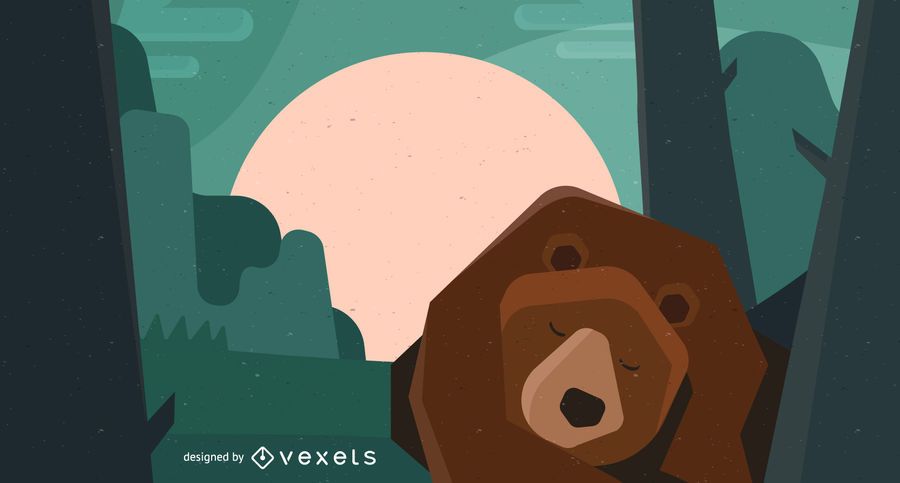 Ilustración de oso durmiendo Ilustración de oso durmiendo
