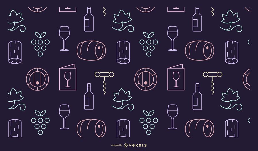 Wine elements pattern Wine elements pattern