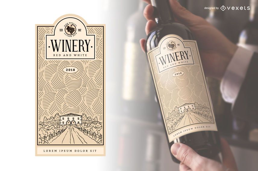 Winery wine bottle label Winery wine bottle label