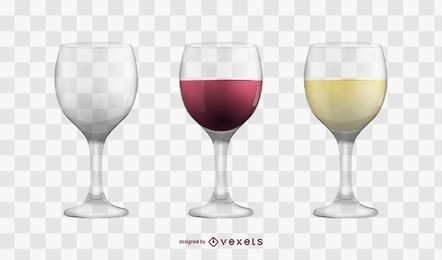 Conjunto de taças de vinho