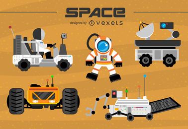 Space exploration vehicles set Space exploration vehicles set
