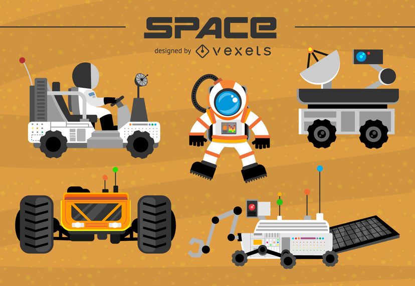 Space exploration vehicles set Space exploration vehicles set