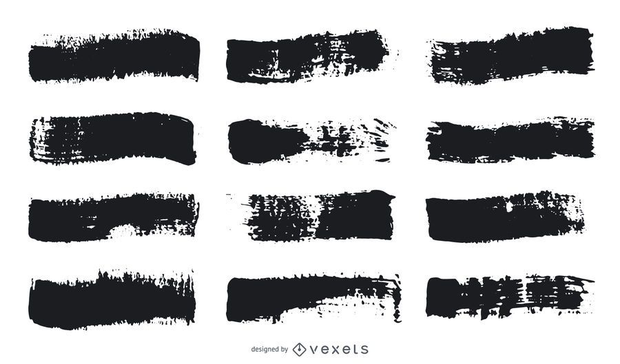 Paint brush stroke set Paint brush stroke set