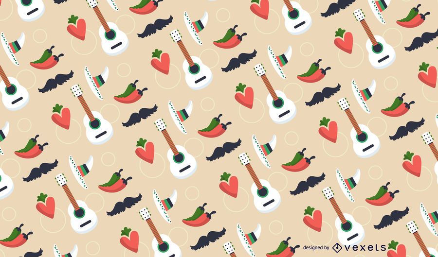 Mexican element seamless pattern Mexican element seamless pattern
