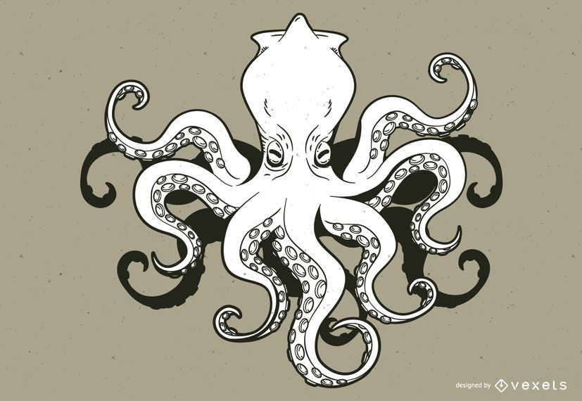 Kraken monstruo de dibujos animados Kraken monstruo de dibujos animados