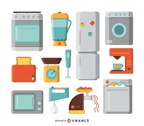 Kitchen appliances illustration set Kitchen appliances illustration set