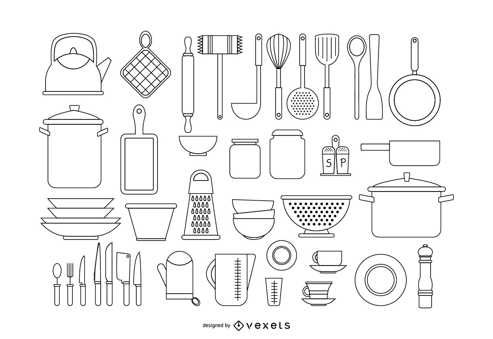 Conjunto de ferramentas de cozinha