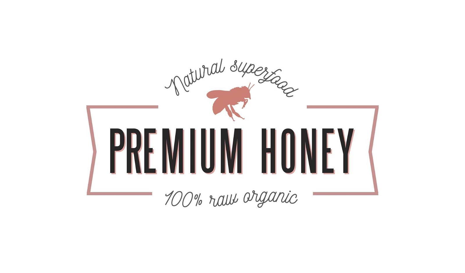 Modelo de logotipo de fita de mel premium