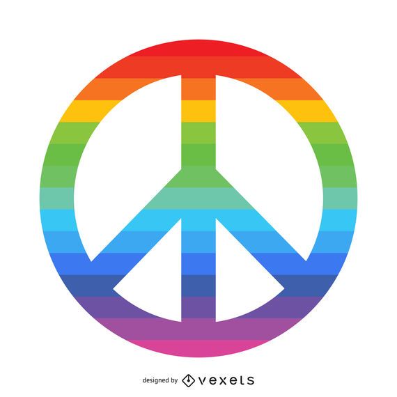 Rainbow Peace Symbol - Vector Download