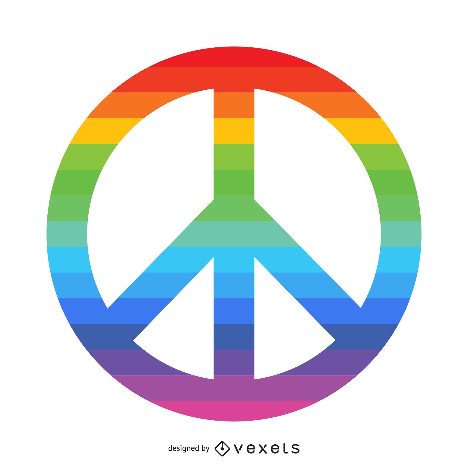 Rainbow Peace Symbol 