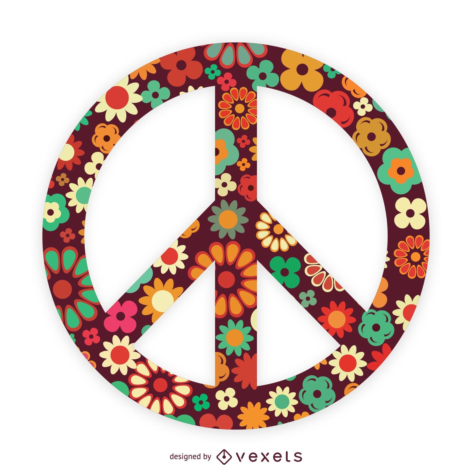 Flower peace symbol