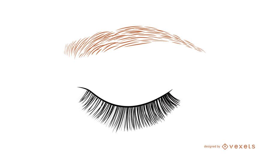 Closed woman eye Closed woman eye
