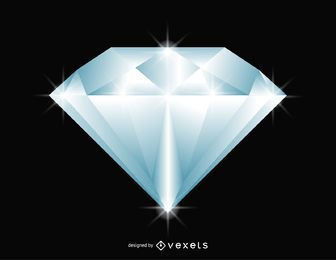 Glittering diamond illustration Glittering diamond illustration