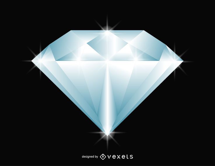 Glittering diamond illustration Glittering diamond illustration