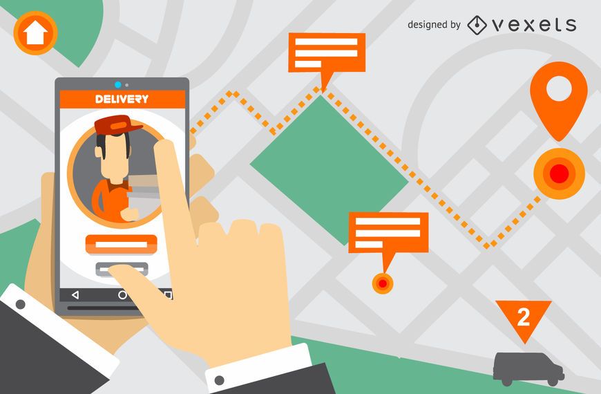 Delivery app screen design Delivery app screen design
