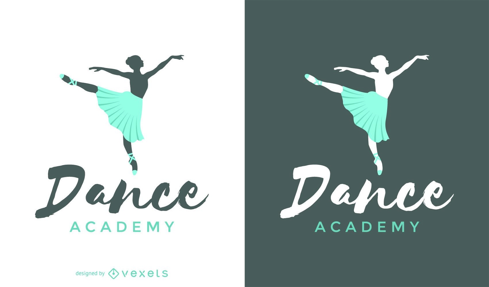 Plantilla de logotipo de danza de ballet