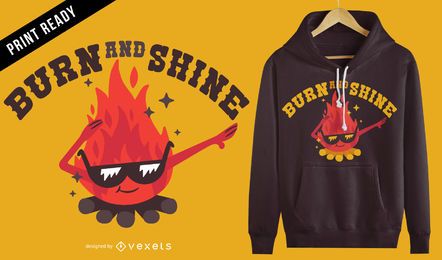 Diseño de camiseta fogata de fuego. Diseño de camiseta fogata de fuego.