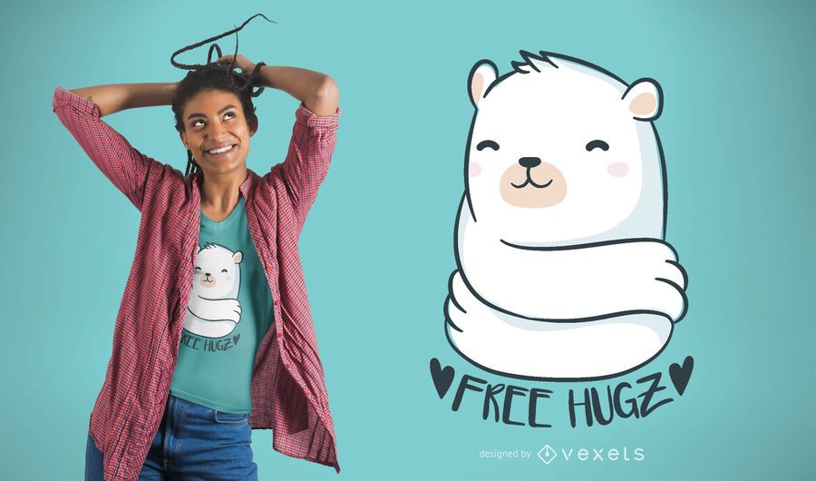 Bear hug t-shirt design Bear hug t-shirt design